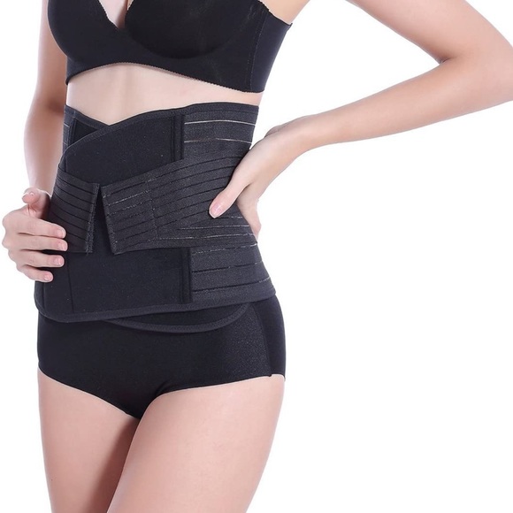 Elandy Scratchy Part Maternity Postpartum Support Band Before & After - Picture 2 of 5